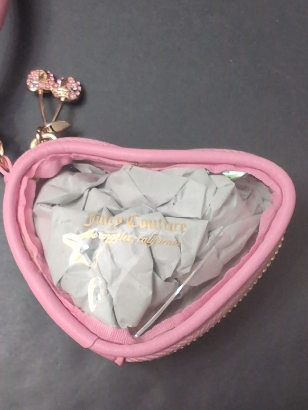 NWT,Juicy Couture 'Retro Juicy Cherry's Green/Pink Mini Barrel Bag. - Picture 12 of 14
